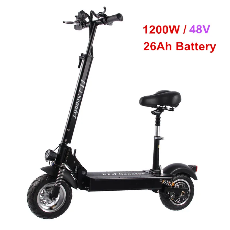 1200W 26AH FLJ 1200 Вт 500 Вт Электрический скутер для взрослых с сиденьем складной самокат Ховерборд скейтборд велосипед электрический велосипед - Цвет: 1200W 26AH