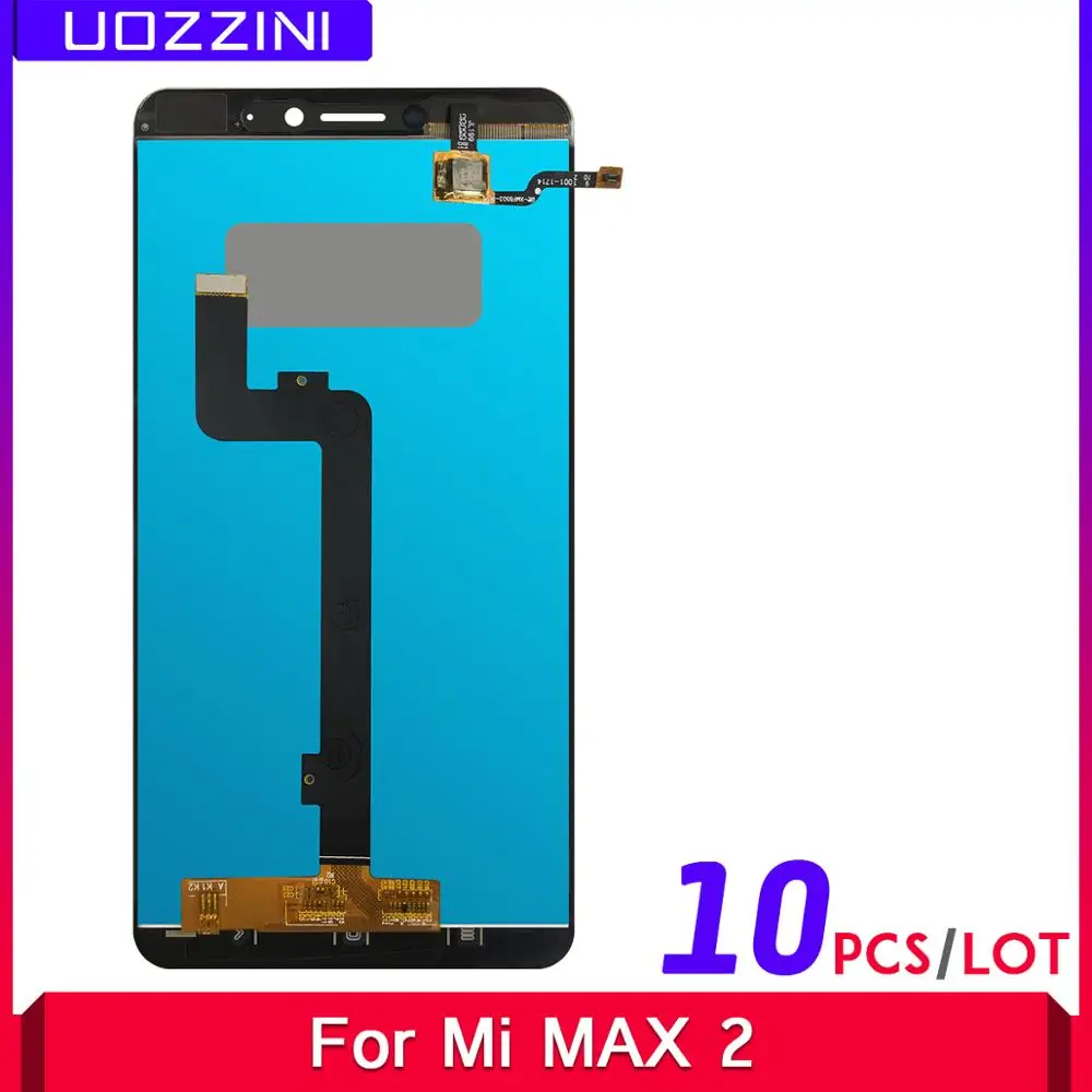 10 шт 100% рабочий для Xiaomi Mi Max 2 lcd сенсорный экран с рамкой Замена lcd|Экраны мобильных
