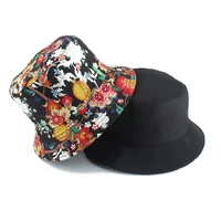 2021 harajuku piranha flower bucket hat fishing outdoor fisherman hat reversible hip hop caps women men panama floral sun hats