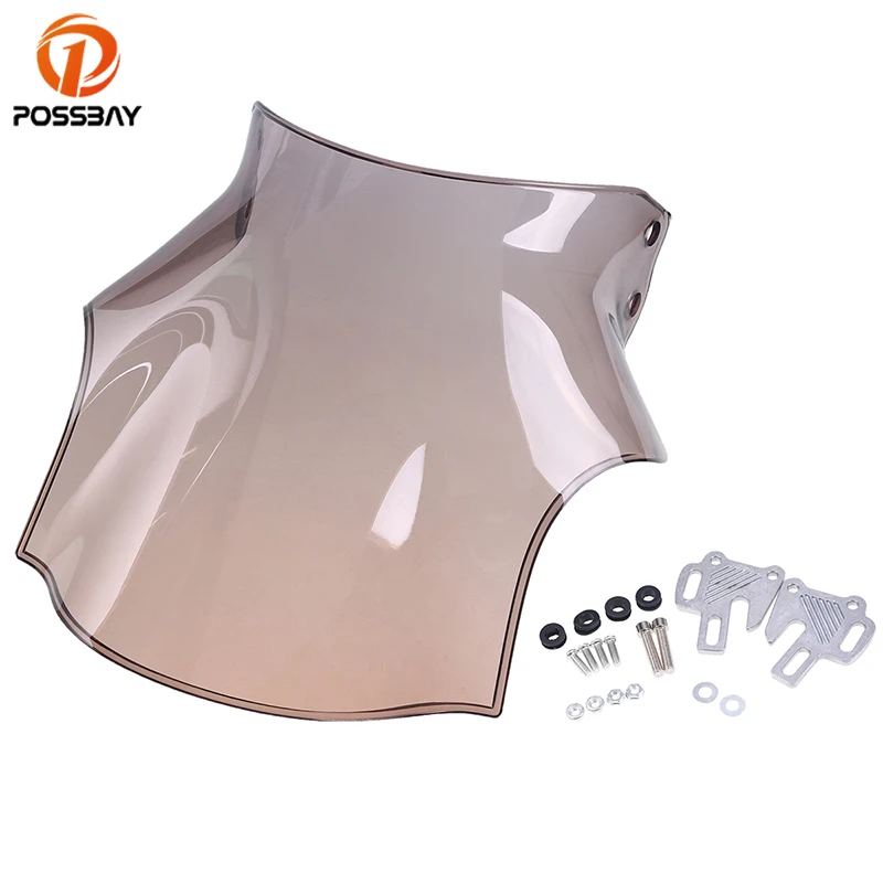 Ветровое стекло POSSBAY для мотоцикла с винтами прозрачный/дымчатый/черный