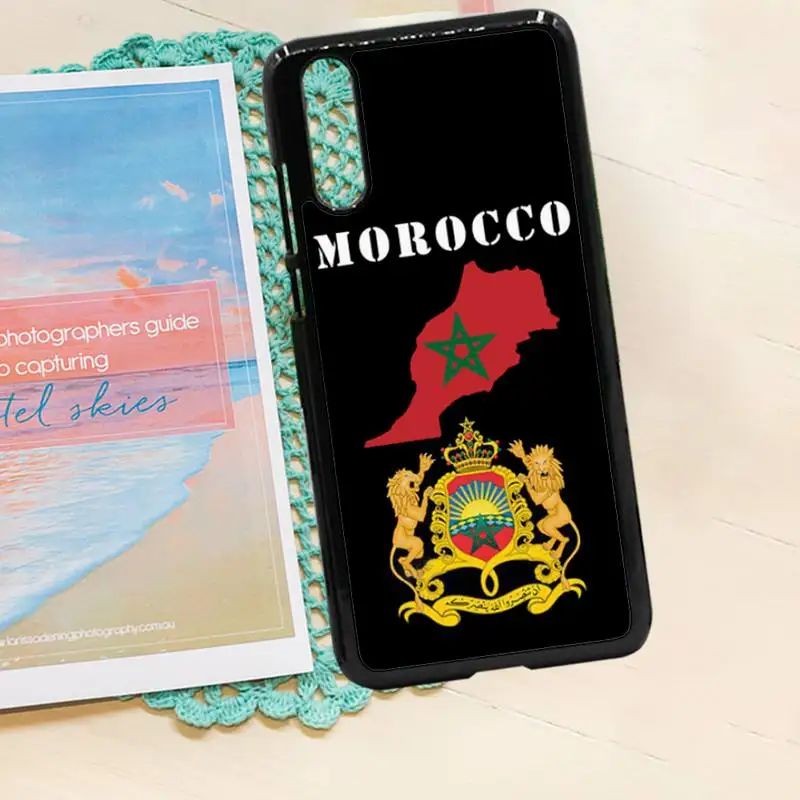 

Morocco Flag Coat Of Arms pattern high quality Phone Case funda PC for iPhone 11 12 pro XS MAX 8 7 6 6S Plus X 5S SE 2020 XR