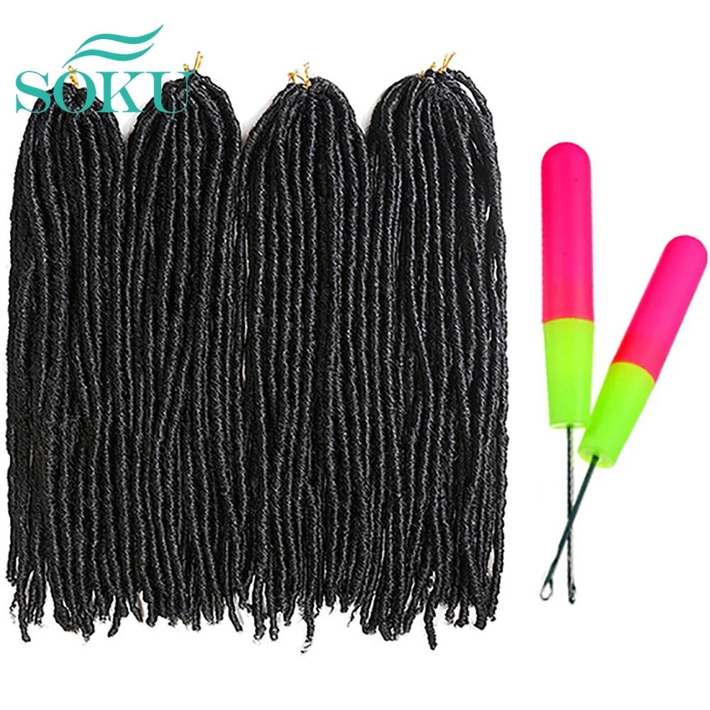 SOKU 18 26 дюймов искусственные локоны в стиле Crochet Braid Jumbo Dread Прическа Синтетические