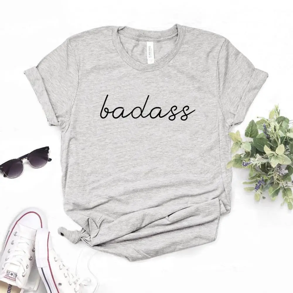 

Badass женские футболки смешные изделия из хлопка футболка для Леди Топ хипстер 6 цветов Прямая поставка NA-579