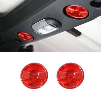 Car Roof Top Knob Decoration Cover Stickers for Jeep Wrangler JK 2007-2017 2/4 Doors Car Interior Accessories ABS Red Chrome