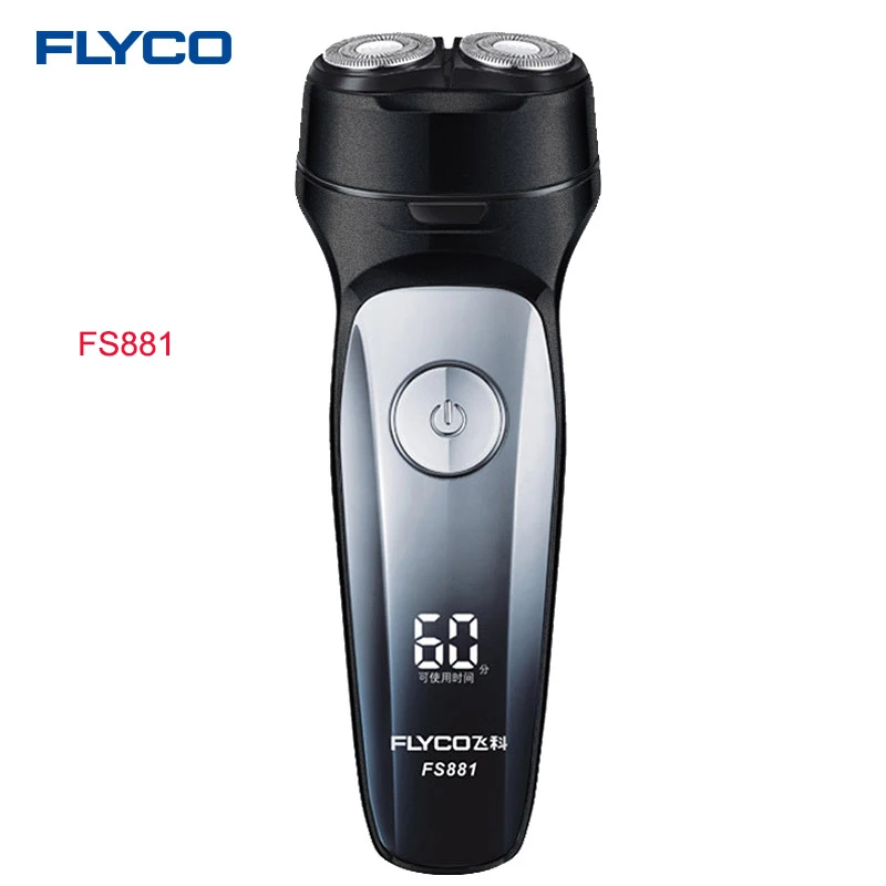 

FLYCO 100% Original Electric Shaver FS881 Intelligent LED Display IPX7 Support Full Body Washable Shaving Machine for Men