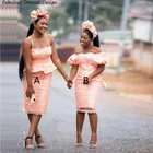 2021 кружевные короткие платья для подружки невесты с вырезом лодочкой на бретельках с оборками длиной ниже колена платье для свадебвечерние африканская горничная честь