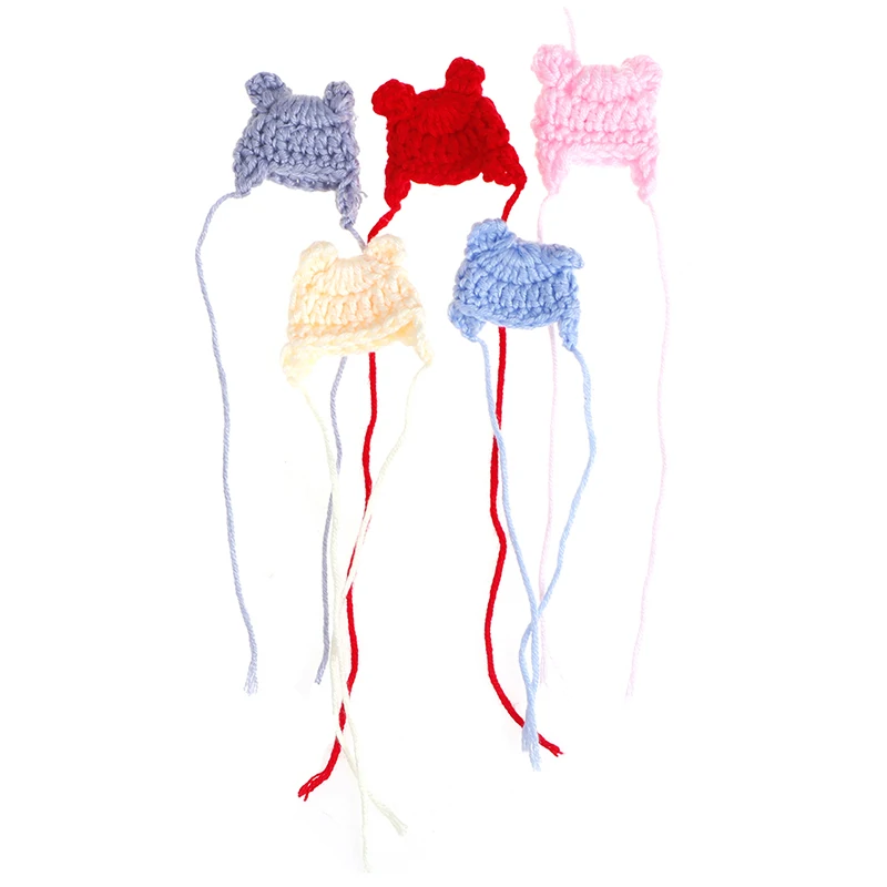 

1:12 Dollhouse Miniature Mini Cute Cartoon Ear Knitted Hat Model Accessories