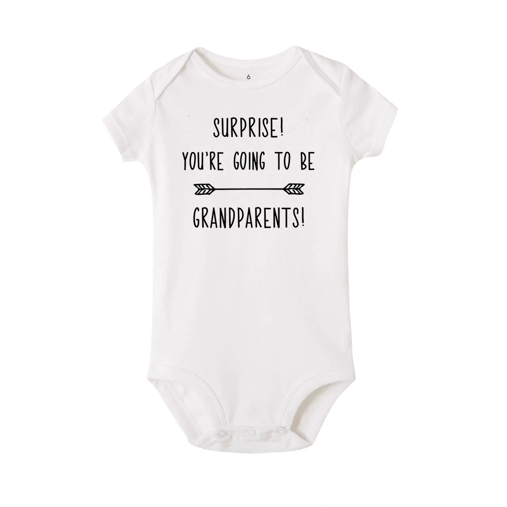 Летние комбинезоны с короткими рукавами для малышей сюрприз! Вы будете дедушкой
