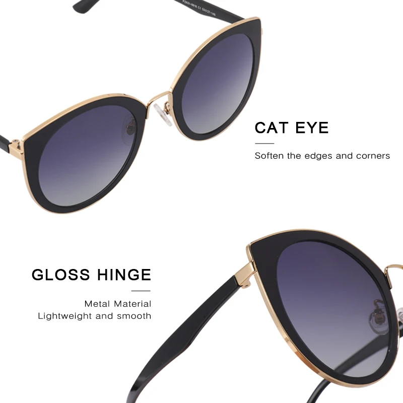 PARZIN Роскошные Поляризованные Солнцезащитные очки женские легкие TR90 оправа с