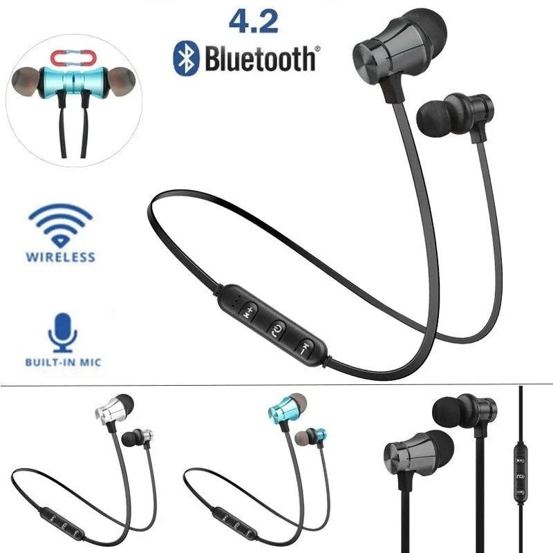 Bluetooth 4 2 наушники магнитные беспроводные Спорт стерео гарнитура