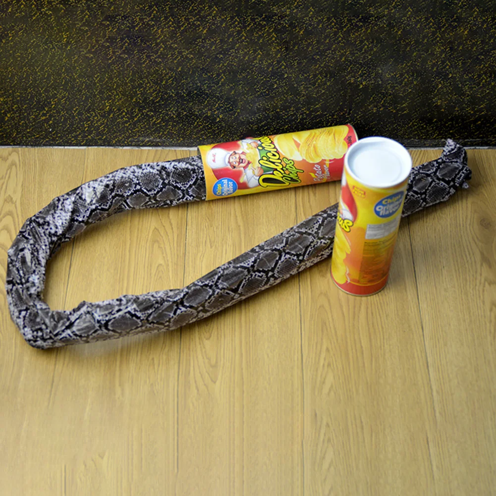 Банки для картофельных чипсов искусственная змея День дурака смешная Новинка