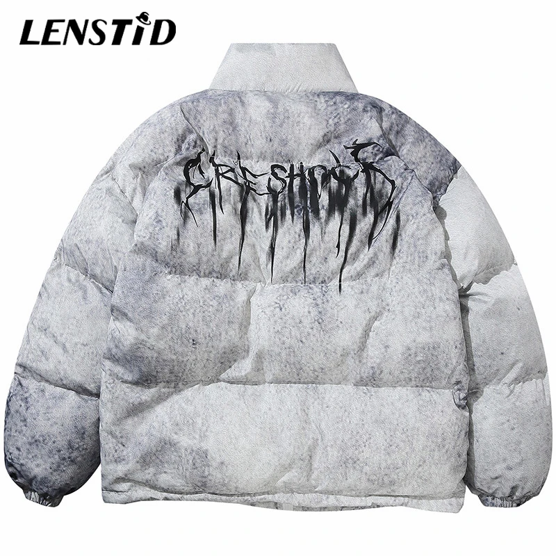 Зимние мужские утепленные куртки LENSTID с подкладкой в стиле хип-хоп уличная одежда