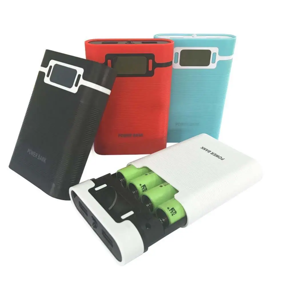 

HOT SALES！！Portable 4 Slot LCD Display DIY Power Bank Case Box 18650 Battery Charger Holder
