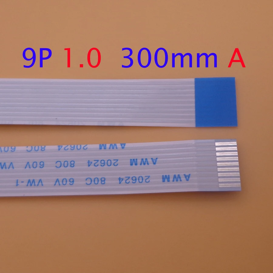 9 pin FFC FPC плоский гибкий кабель 1 0 мм шаг A Длина вперед 300 ленточный AWM 20624 80C 60В VW