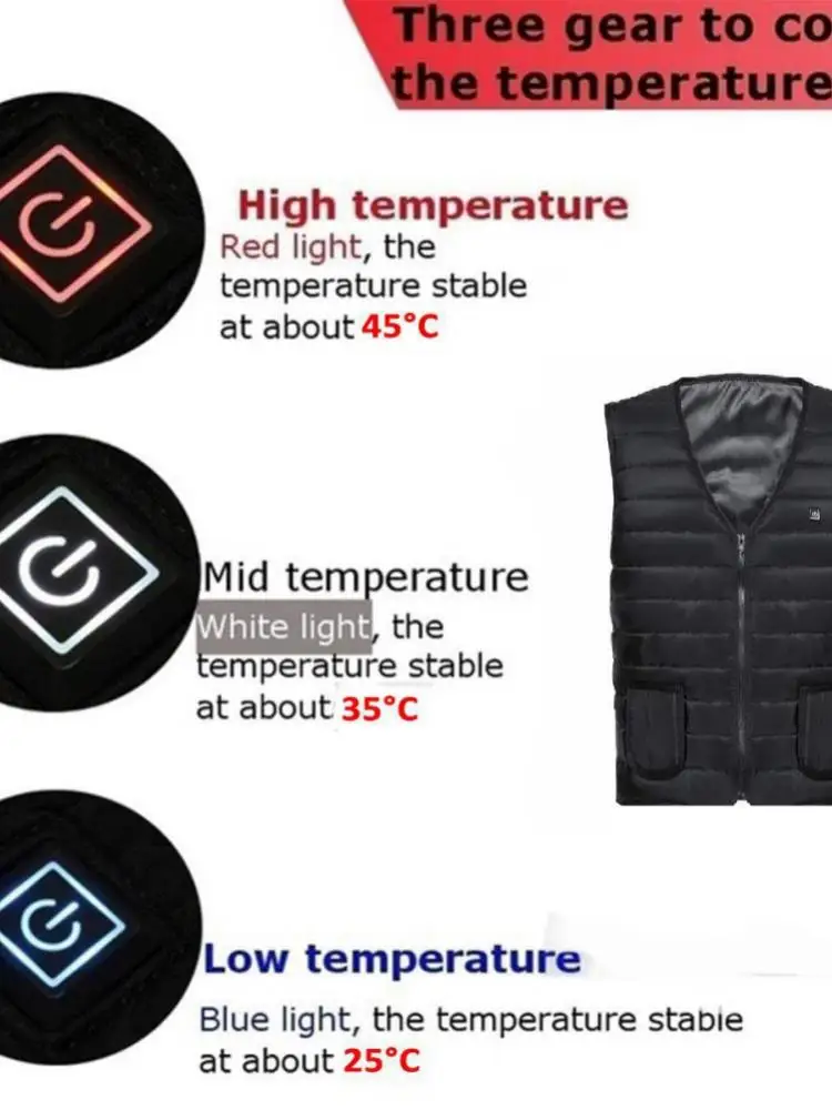 Winter New Men'S And Women'S Outdoor Hiking Skiing Electric Heating Vest Jacket Warm Clothes | Спорт и развлечения