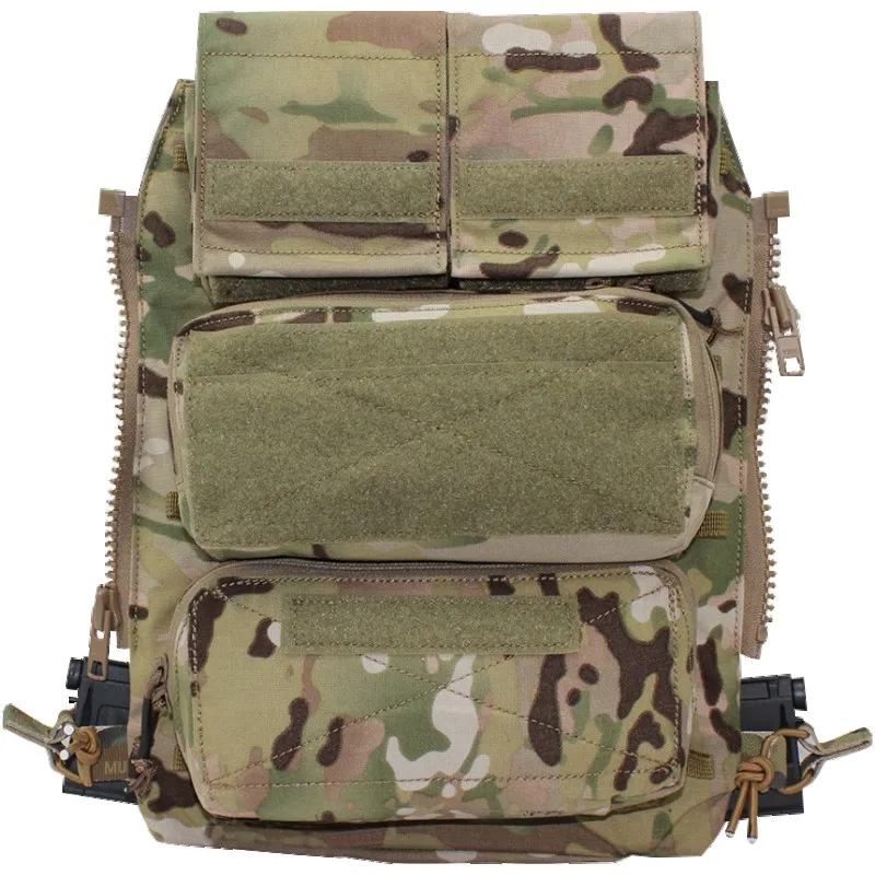 CPC / AVS / JPC Vest Three-Layer Backplane Bag Tactical Package Pack Zip-On Panel 3.0 Camouflage Equipment