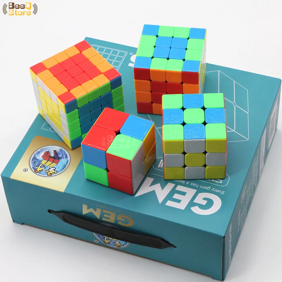 

Shengshou GEM 1pcs& 4pcs/Set 2x2 3x3 4x4 5x5 Magic Cube 3x3x3 4x4x4 5x5x5 2x2x2 Puzzle Cube Gift Box Educational Toy