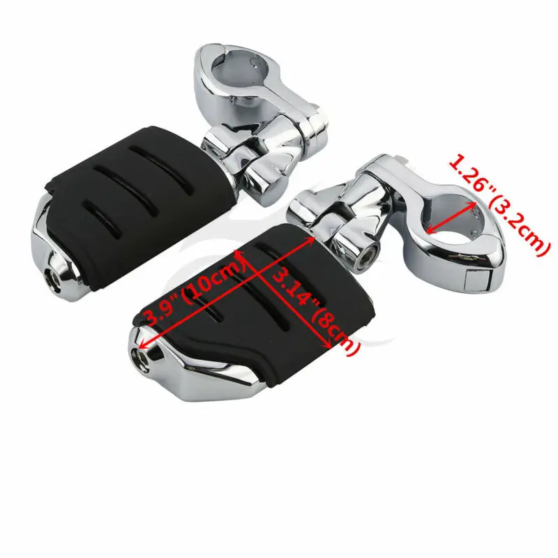 

Motorcycle 32mm 1 1/4" Engine Guard Footpeg Rest Clamps Mounting Kit For Honda Yamaha Kasawaki Suzuki Harley Touring ATV UTV