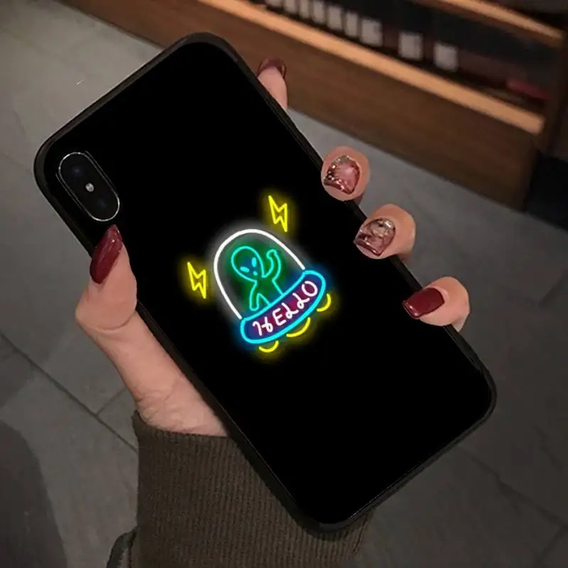 Флуоресцентный чехол для телефона маленький узор Iphone 5/6/6s/7/8 Plus/X/Xs Max/Xr/11 Pro