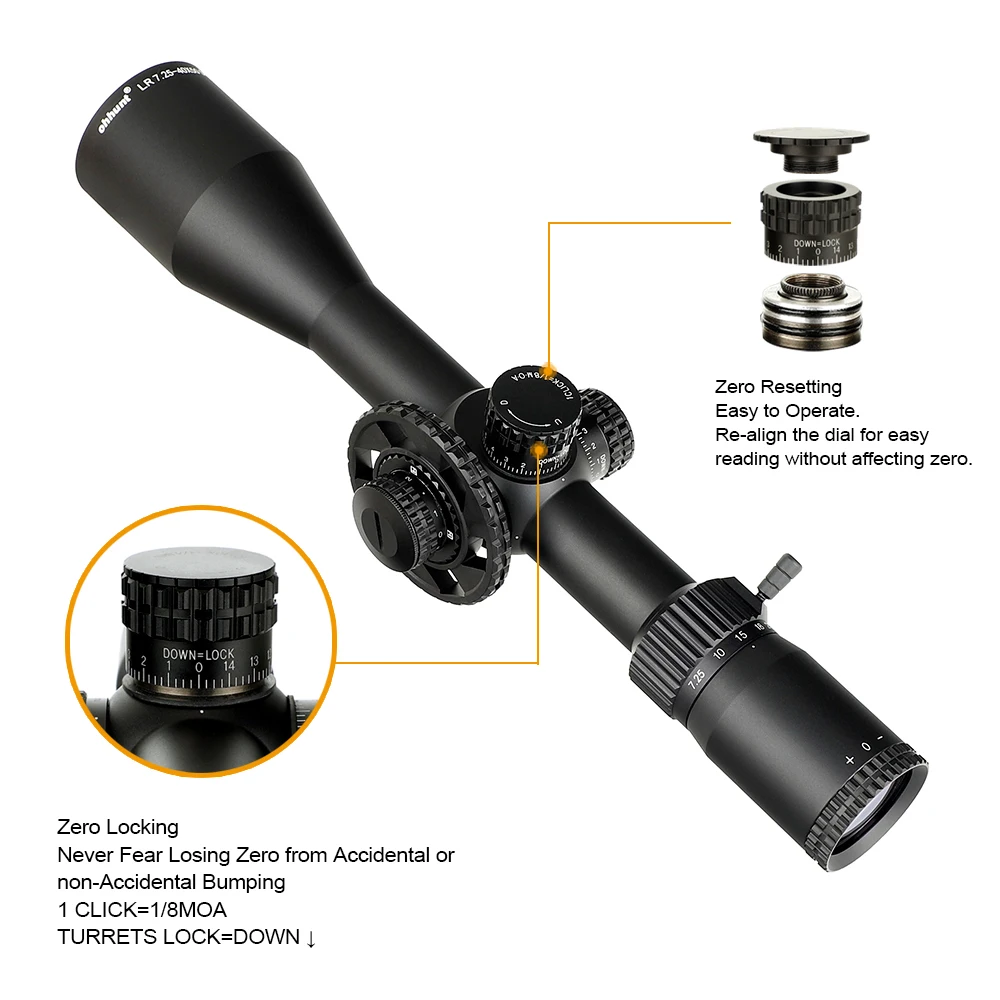 Ohhunt LR 7 25 40X50 SFIR охотничий прицел стеклянная гравированная сетка Красная