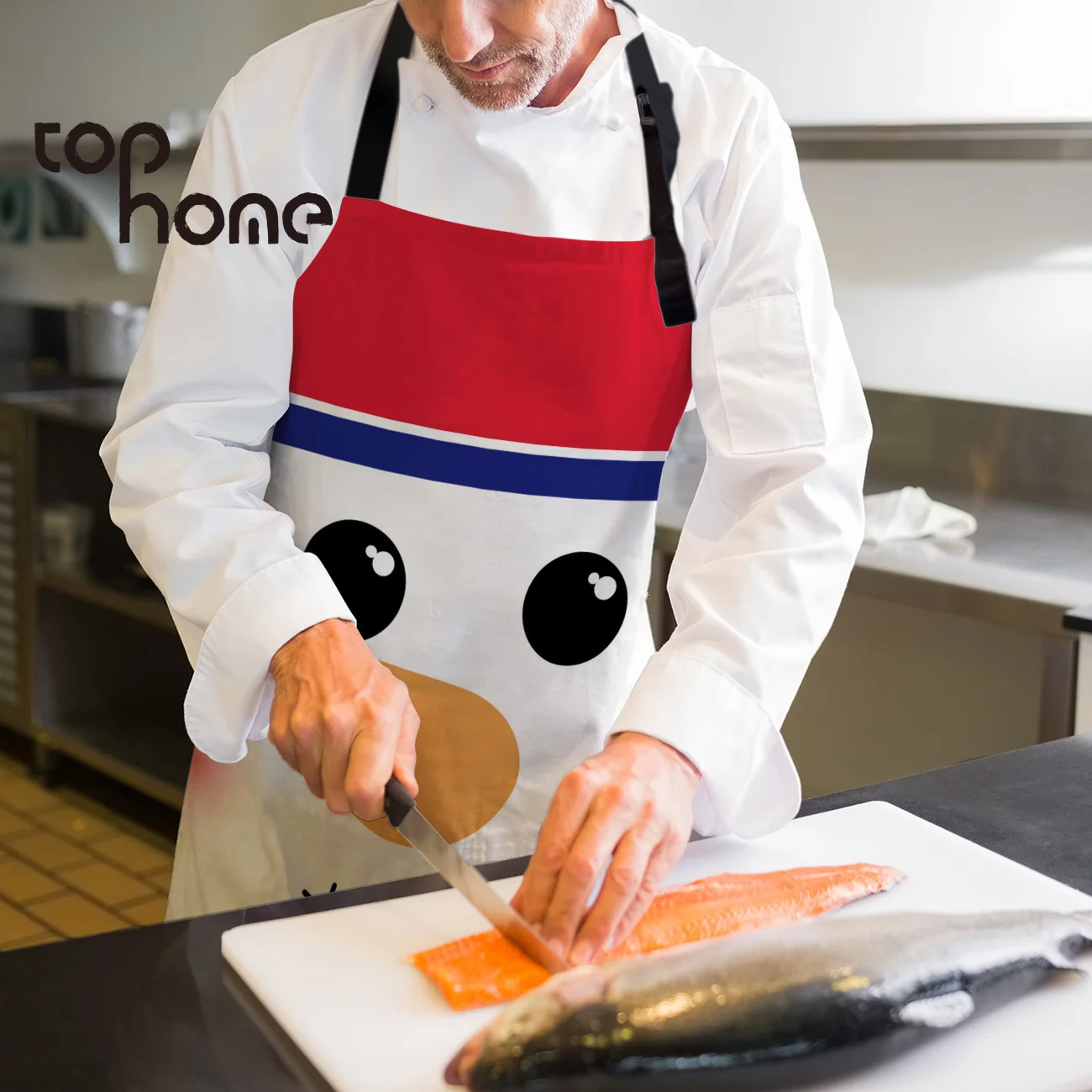 Tophome модный кухонный фартук Рождественский Снеговик рисование лица фартуки из
