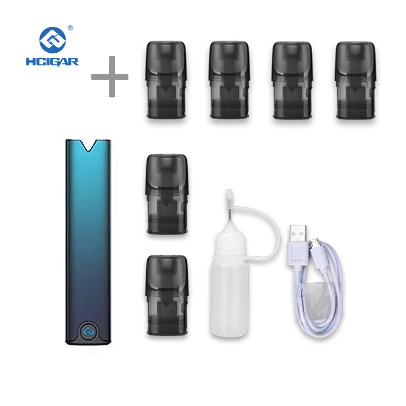 HCIGAR AKSO OS Pod Комплект 1,4 мл многоразового бака мини pod vape ручка MTL стартовый комплект Электронная сигарета с воздушным приводом pod система - Цвет: Kit and 4 pods