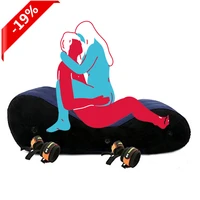 inflatable sofa sex bed mattress with handcuffs leg cuffs air portable sex furniture chaise lounger for couples sex position