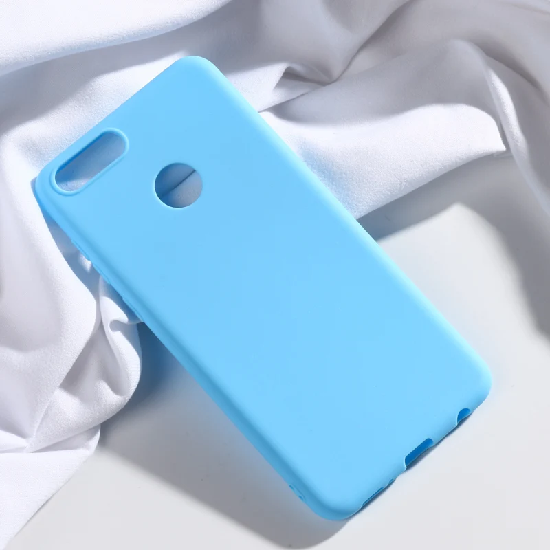 Силиконовый чехол для телефона ярких цветов huawei Honor 7X мягкая термополиуретановая