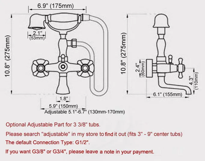Цвета: черный золотистый Цвет Латунное настенное крепление Ванна смеситель