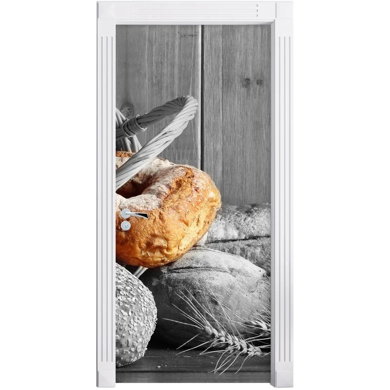 

Самоклеящиеся 3D желтые холсты с хлебом, домашний декор, дверные наклейки, ПВХ плакат, печать, художественная картина, водонепроницаемые обо...