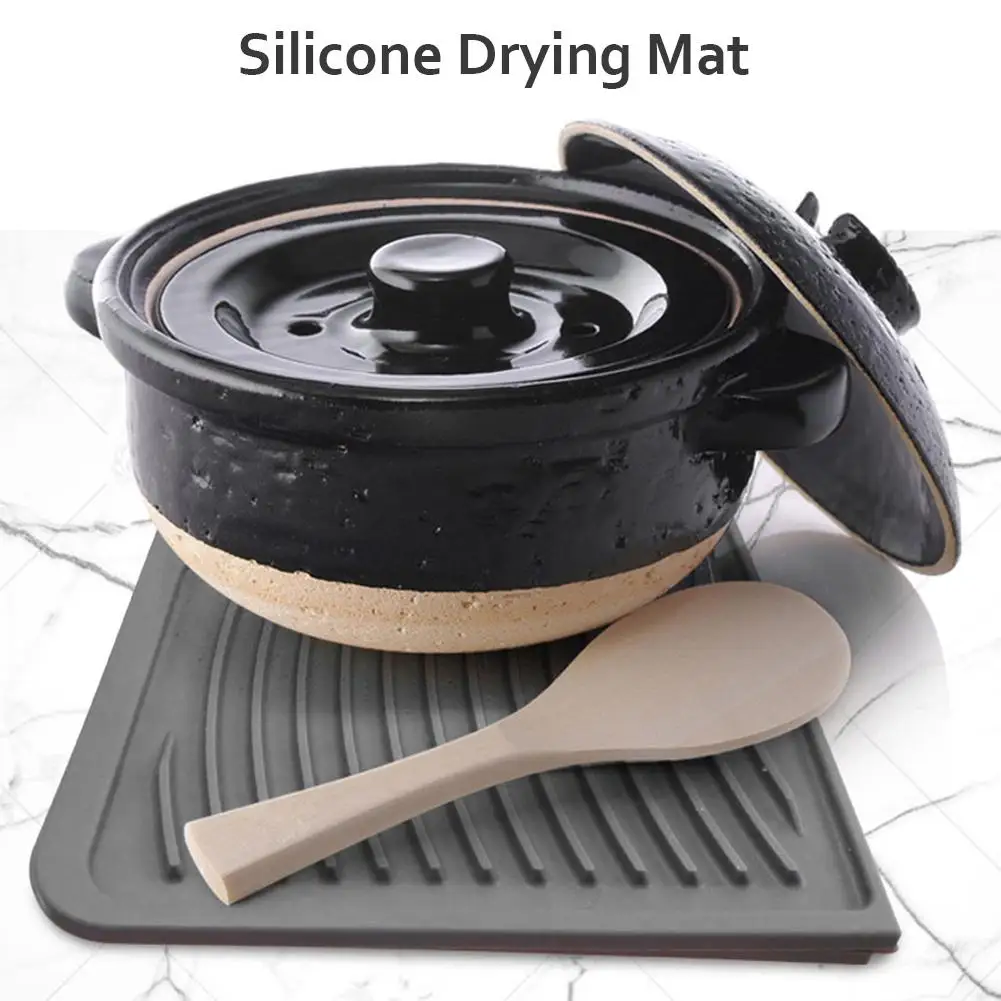 Новый Многофункциональный силиконовый коврик для сушки термостойкий 40x30 см