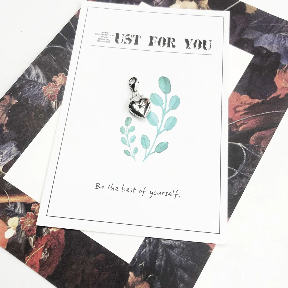 Подвеска-медальон в форме сердца Весенняя Новая бижутерия из стерлингового