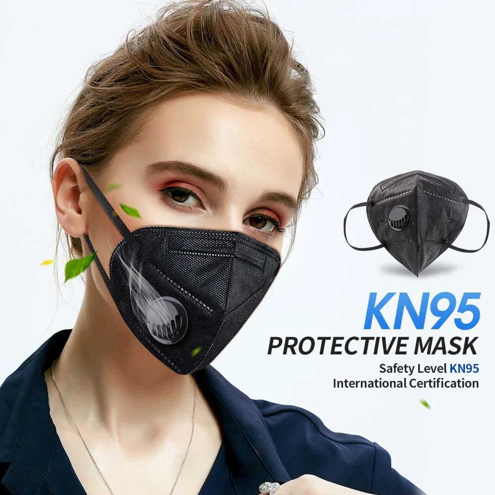 

10-200pcs FFP2 KN95 Mask Reusable Face Respirator 5 Layer Filter Safety Valved Masque Dustproof Mouth Mask Protective Mascarilla