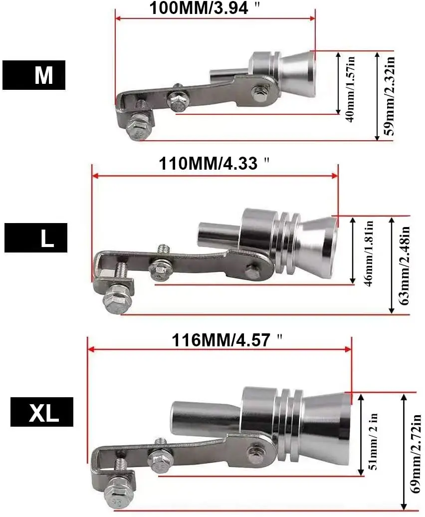 Uinversal мотоциклетный автомобильный выхлопной поддельный турбо свисток труба звук