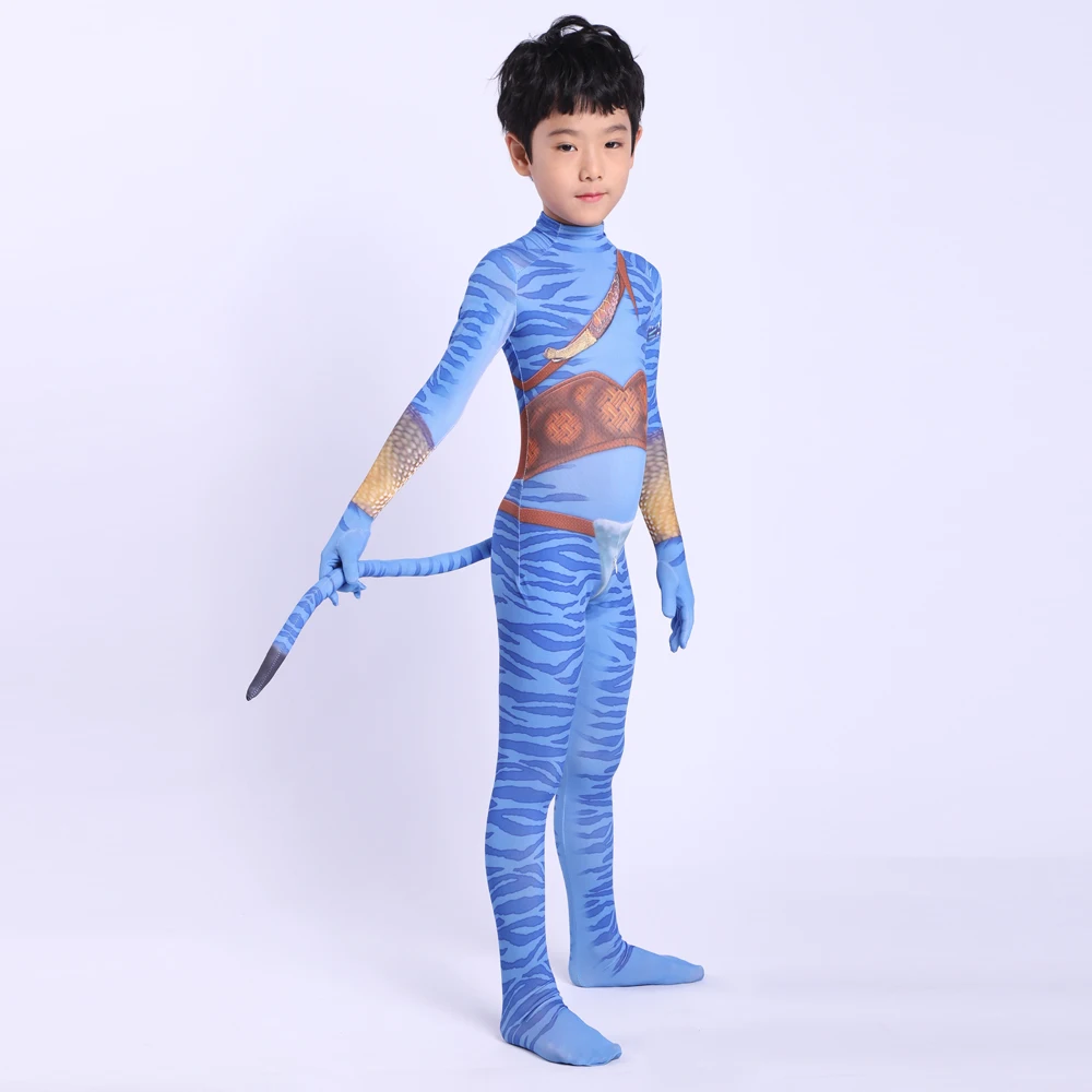 2019 Аватар 2 Косплей Костюм для взрослых и детей Zentai Боди Комбинезоны с героями