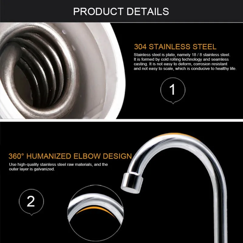 

Faucet Hot Water Drink Single Hole Instant Kitchen Tap With LED Digital Display 220V EU Plug Big Under Inflow Faucet hot