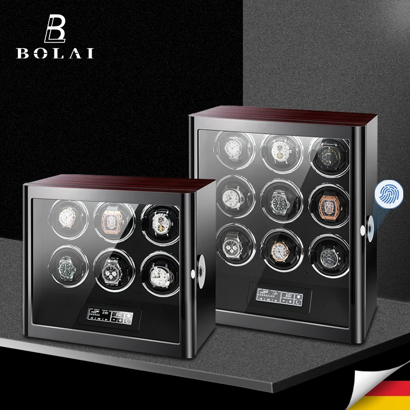 Роскошный Деревянный футляр для часов автоматический намотки сейф с мотором Mabuchi