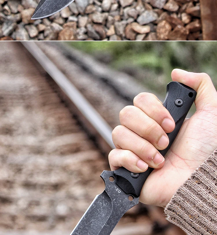 LENGREN открытый D2steel прямое лезвие G10Handle инструмент для выживания в природе тактические ножи для охоты североамериканский охотничий нож