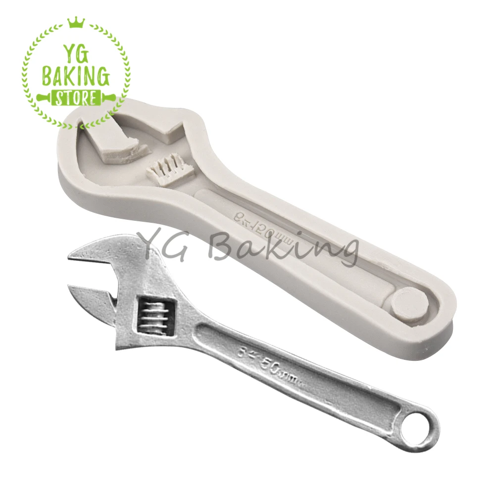 

Dorica New Design Wrench Pattern Diy Handmade Silicone Mold Chocolate Soap Mould Fondant Cake Decorating kitchen Tools Bakeware