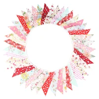 new 12m 42 flags print fabric bunting personality wedding birthday party decoration christmas decoration garden garland