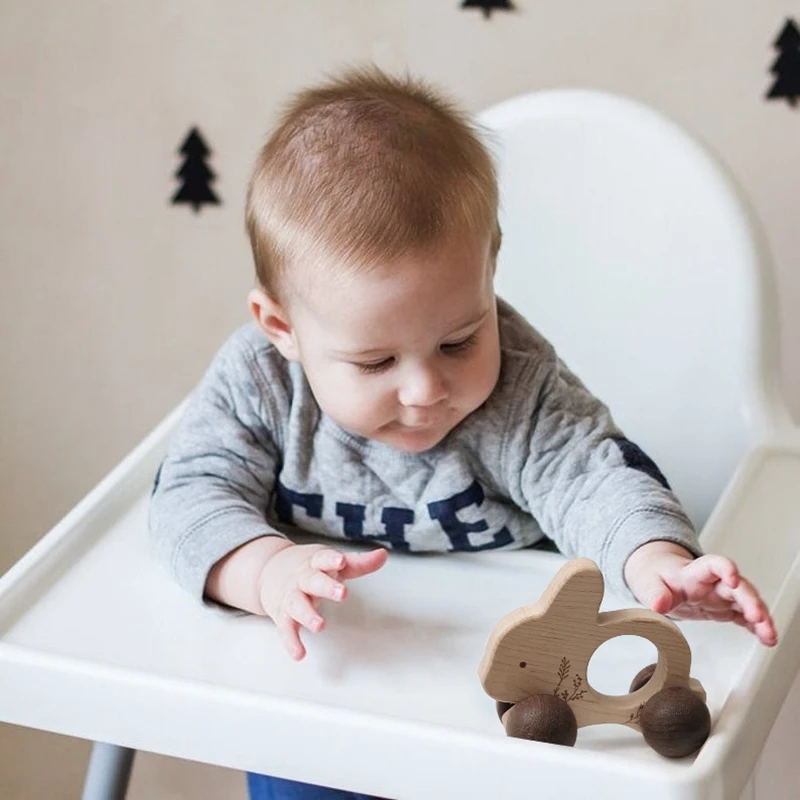 Baby Wood Toy Animal Cartoon Car Child Montessori Educational Wooden Blocks Stacking Toys Game Maple Teethers Kids Crafts Gifts | Мать и