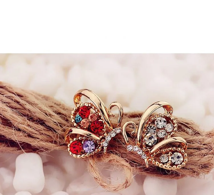 Серьги Бабочки модные милые серьги гвоздики с бабочкой больше аксессуаров для