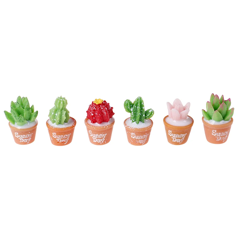 

5 Pcs/lot Hot Micro-Landscape Resin Cactus Horticultural Bonsai DIY Small Ornaments Toy Doll Houses Accessories