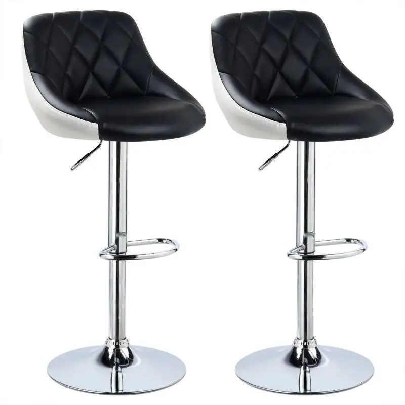 

2 Pcs Stylish Bar Chair Modern European Americal Bar Stool Lifting Rotating High Pedal Dining Chair Leisure Coffee Chairs