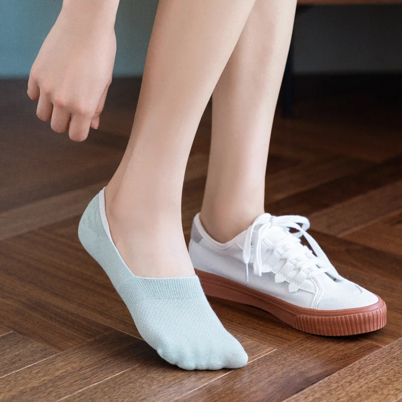 10 pieces = 5 Pairs/lot Invisible Candy Cotton Breathable Socks Women Summer Girls Casual Short Ankle Boat Low Cut Lady Sox