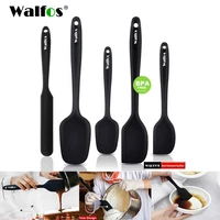 walfos 5pcsset non stick silicone spatula baking pastry heat resistant silicone spatula kitchen utensil coffee cooking tool