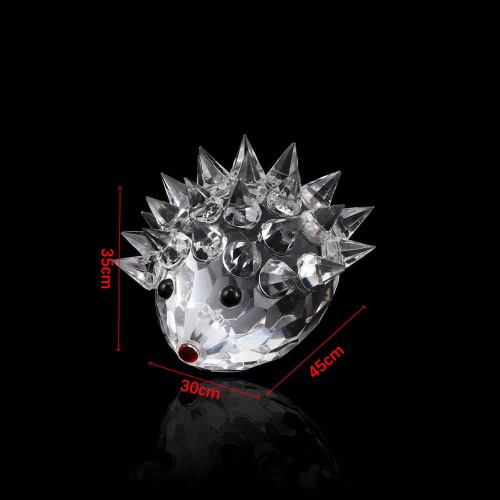 Милые Искусственные стеклянные Хрустальные Фигурки ежиков ремесла для стола