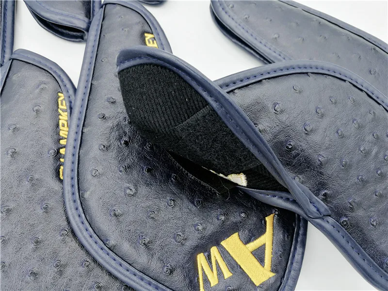 [2 вида цветов] длинные кожаные чехлы для головы гольфа из полиуретана с утюгом в