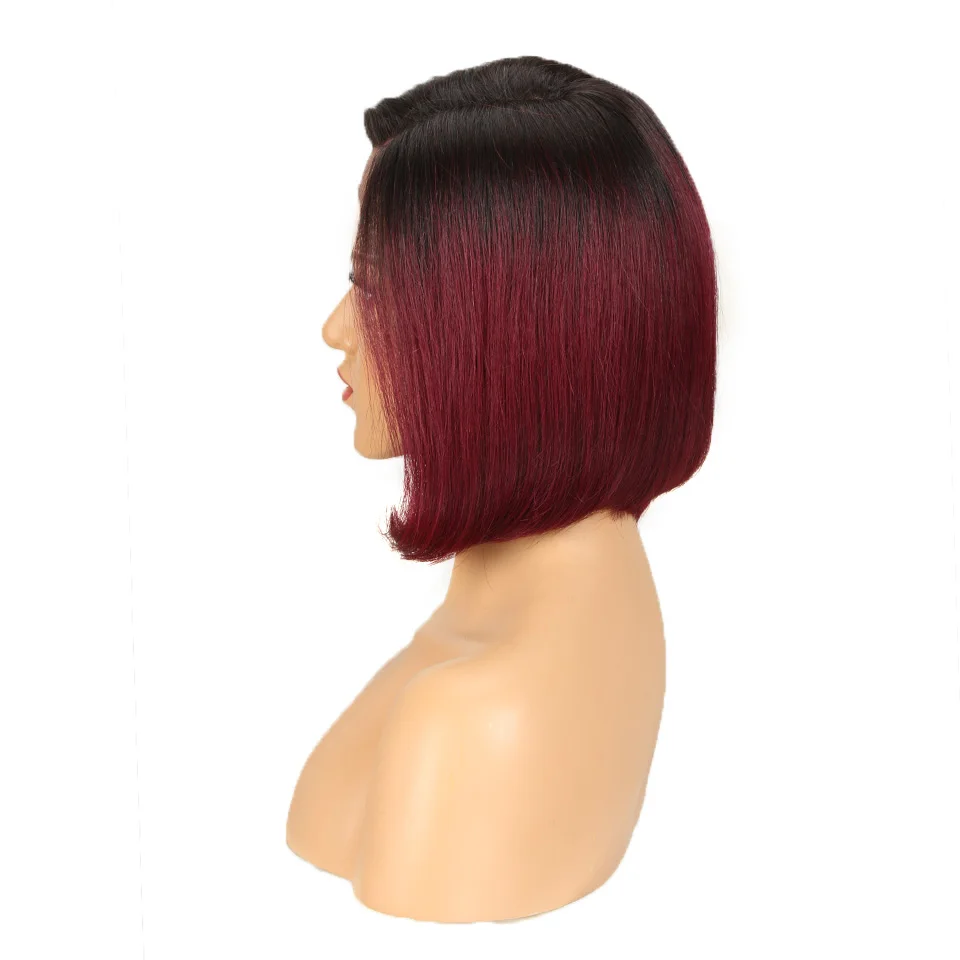 Trueme Боб Синтетические волосы на кружеве человеческих волос парики короткие