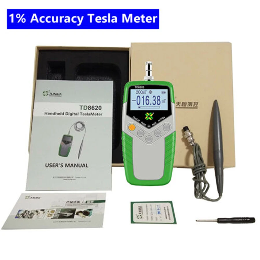1% точный измеритель магнитного флюса тестер поверхностного поля цифровой